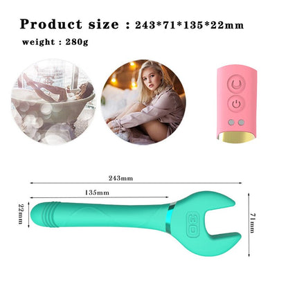 3 สี ประแจ หัวนมผู้หญิง Vibrator ตัวกระตุ้นคลิตอริส การสั่นสะเทือนความถี่ 10 นวดสำหรับผู้หญิง Masturbator