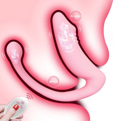 Female remote control vibrator Dildo G Spot Clitoris Stimulator 2-Motor Female Masturbation Anal Plug Sex Toy