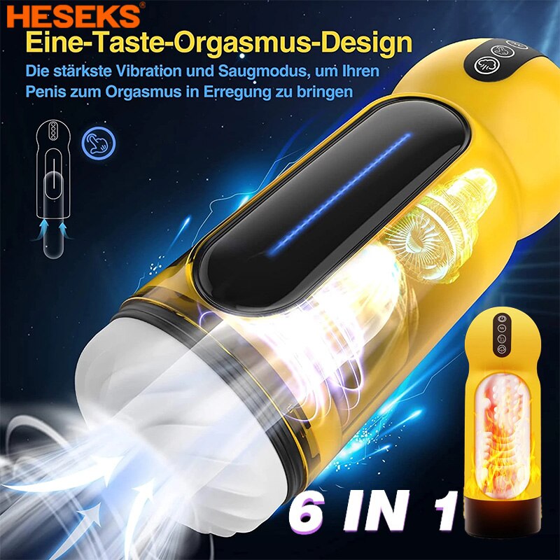 Automatic Masturbator Male, 10 Powerful Vibrations, Soft Pocket Pussy Sex Toy, Realistic Vagina, Blowjob, Oral Adult Toy