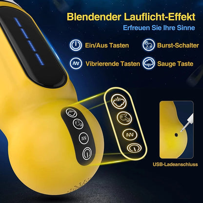 Automatic Masturbator Male, 10 Powerful Vibrations, Soft Pocket Pussy Sex Toy, Realistic Vagina, Blowjob, Oral Adult Toy