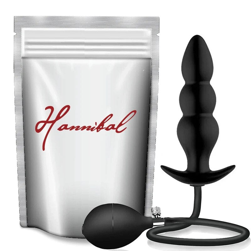 Hannibal Expand ปลั๊กทวารแบบเป่าลม จุกเสียบทวารใหญ่พิเศษ ของเล่นกระตุ้นอารมณ์สำหรับหญิง/ชาย เครื่องช่วยสำเร็จความใคร่ชาย เครื่องนวดต่อมลูกหมาก ของเล่นทางทวารใหญ่