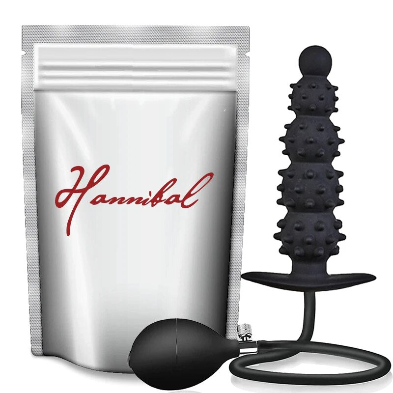 Hannibal Expand ปลั๊กทวารแบบเป่าลม จุกเสียบทวารใหญ่พิเศษ ของเล่นกระตุ้นอารมณ์สำหรับหญิง/ชาย เครื่องช่วยสำเร็จความใคร่ชาย เครื่องนวดต่อมลูกหมาก ของเล่นทางทวารใหญ่