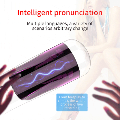 ของเล่นทางเพศสำหรับผู้ชาย เครื่องช่วยสำเร็จความใคร่ชายแบบยืดหดได้อัตโนมัติ ทรงพลัง หมุนได้ มีระบบโต้ตอบด้วยเสียง ถ้วยสำเร็จความใคร่ ช่องคลอด ร้านค้าเซ็กส์สำหรับผู้ใหญ่