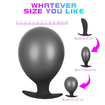 Expandable Prostate Massager Butt Plug อุปกรณ์ช่วยสำเร็จความใคร่สำหรับผู้ใหญ่ จุกเสียบก้นที่พองลมได้ ซิลิโคนขนาดใหญ่พิเศษ จุกเสียบก้นสำหรับสวนทวาร ปั๊มขยายทวาร จุกขยายทวาร