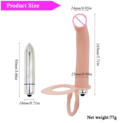 อุปกรณ์ช่วยทางเพศสุดเซ็กซี่สำหรับผู้ใหญ่ สำหรับผู้หญิง คู่รัก BDSM จุกเสียบก้นทางทวารหนัก ปลอกหุ้มองคชาตสองชั้นแบบรัด อุปกรณ์สั่น G-Spot ของเล่นอีโรติก