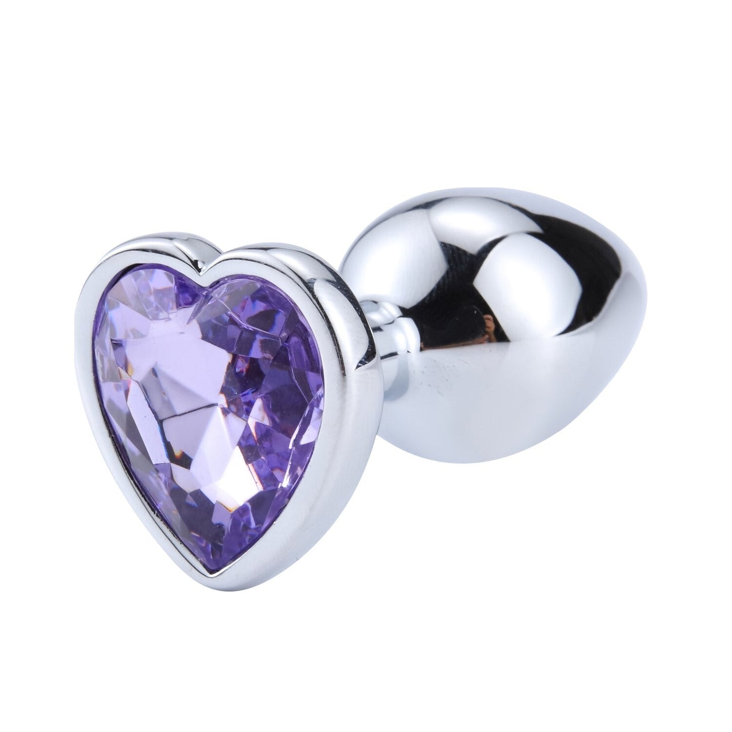 อุปกรณ์ทางเพศ Heart Shaped Metal Anal Plug จุกทวารโลหะรูปหัวใจ สเตนเลสเรียบเนียน จุกเสียบก้นหางคริสตัลสำหรับผู้หญิง/ผู้ชาย ทวารเทียม