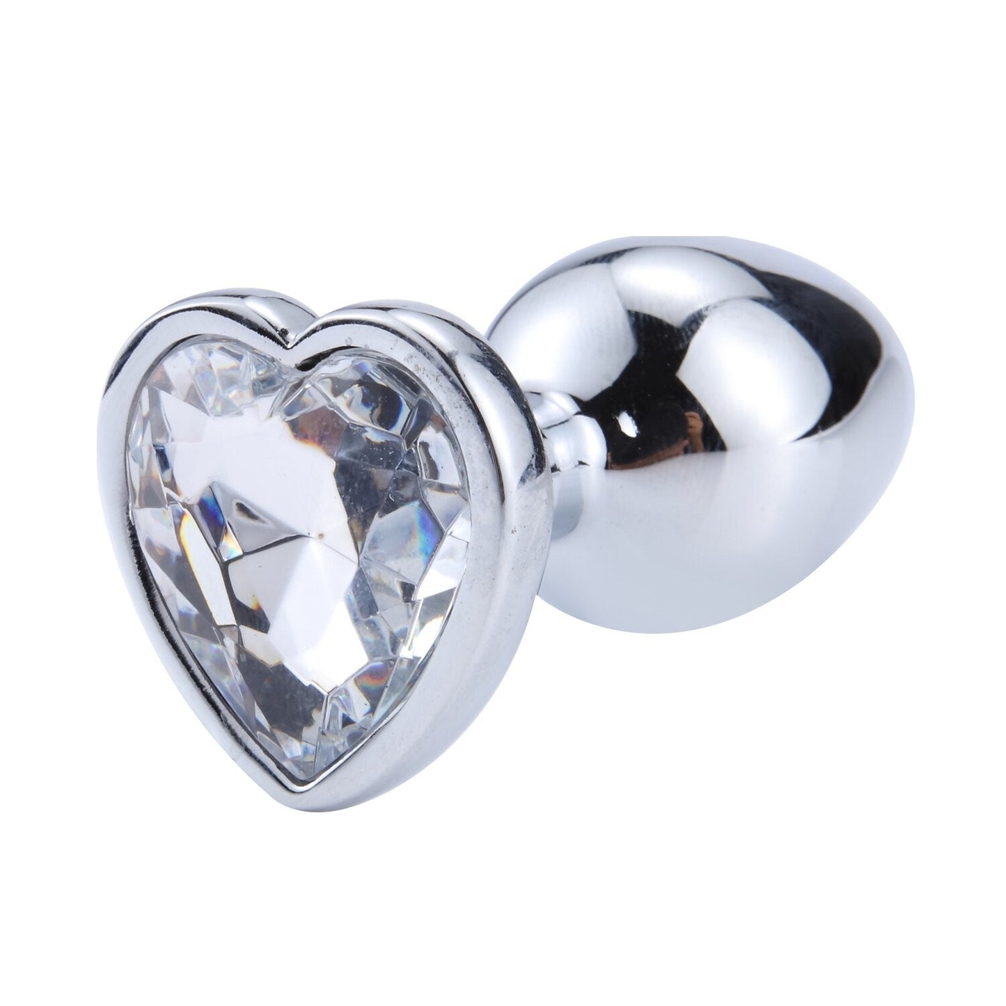 อุปกรณ์ทางเพศ Heart Shaped Metal Anal Plug จุกทวารโลหะรูปหัวใจ สเตนเลสเรียบเนียน จุกเสียบก้นหางคริสตัลสำหรับผู้หญิง/ผู้ชาย ทวารเทียม