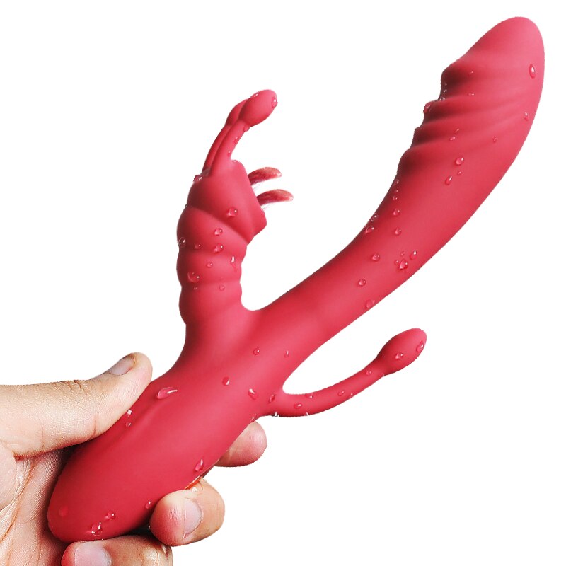 G-Spot Clitoral ช่องคลอดกระตุ้นลิ้นเลีย Vibrators สำหรับผู้หญิง