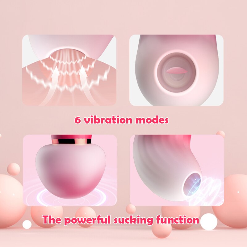 เห็ด Vibrators ไข่ผู้หญิง 6 โหมดการสั่นสะเทือน เซ็กซ์ทอยสำหรับผู้หญิง Strong ดูดแบบพกพา ของเล่นผู้ใหญ่สำหรับผู้หญิง