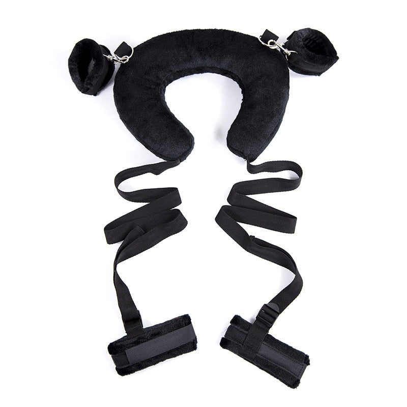 SM Bondage Restraints อุปกรณ์ช่วยสำเร็จความใคร่สำหรับผู้หญิงและคู่รัก สายรัดข้อมือ ที่รัดคอ ที่รัดข้อเท้า เกมสำหรับผู้ใหญ่ อุปกรณ์ทางเพศ