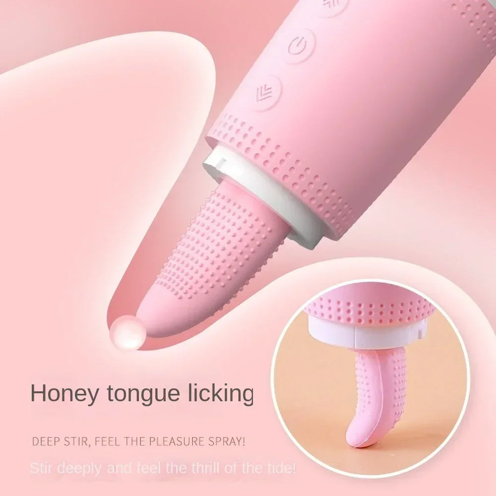 เครื่องสั่นหัวใหญ่สำหรับผู้หญิง ช่วยให้ถึงจุดสุดยอด AV Tongue Magic Wand Massager เครื่องกระตุ้นหัวนมและคลิตอริส อุปกรณ์เซ็กส์ทอยสำหรับผู้หญิง 18+