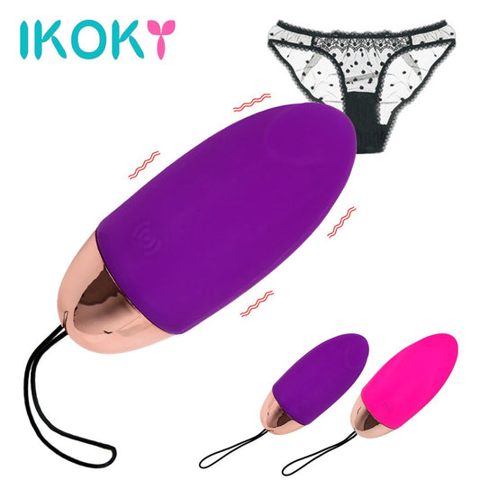 IKOKY ไข่สั่น 10 สปีด เครื่องสั่นนวดจีสปอต กระตุ้นคลิตอริสช่องคลอด ของเล่นทางเพศสำหรับผู้หญิง ผลิตภัณฑ์สำหรับผู้ใหญ่ กันน้ำ