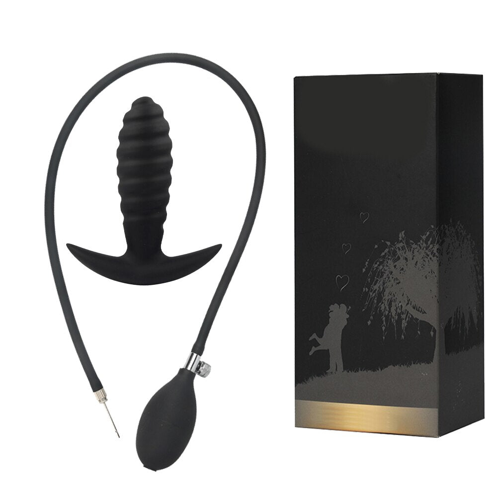 Inflatable Anal Plug, ปลั๊กซิลิโคน Super Big Butt, Dildo, เครื่องนวดต่อมลูกหมาก, Anus Extender Dilatador, ของเล่นทางเพศสำหรับผู้หญิง