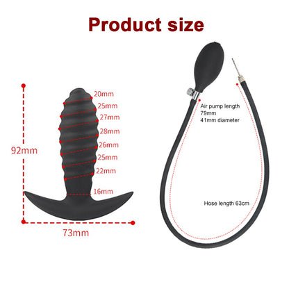 Inflatable Anal Plug, ปลั๊กซิลิโคน Super Big Butt, Dildo, เครื่องนวดต่อมลูกหมาก, Anus Extender Dilatador, ของเล่นทางเพศสำหรับผู้หญิง