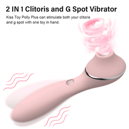 KISTOY Polly Plus 2in1 เครื่องทำความร้อน Vibrator กระตุ้นคลิตอริสและจุด G พร้อมฟังก์ชันดูดและ Dildo ของเล่นเซ็กส์สำหรับผู้หญิง