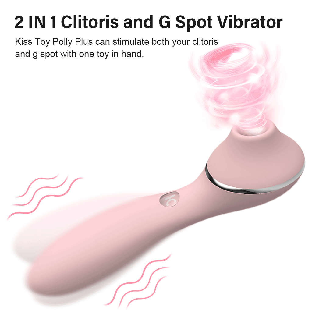 KISTOY Polly Plus 2in1 เครื่องทำความร้อน Vibrator กระตุ้นคลิตอริสและจุด G พร้อมฟังก์ชันดูดและ Dildo ของเล่นเซ็กส์สำหรับผู้หญิง