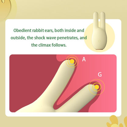 Rabbit Vibrator G-Spot Massager ของเล่นนวดหัวนมผู้หญิง แคลมป์กระตุ้นคลิทอริสช่องคลอด อุปกรณ์สำเร็จความใคร่หญิง