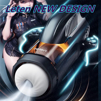 Leten เครื่องกระตุ้นช่องคลอด 3D สำหรับผู้ชาย เซ็กซ์ทอยแบบยืดหดอัตโนมัติ 10 โหมด