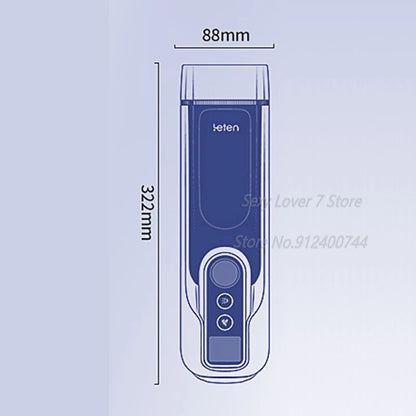 Leten A380 III อัพเกรดลูกสูบ Telescopic Masturbator ช่องคลอดเทียมแบบร้อน การกระแทก การคราง อุปกรณ์ช่วยสำเร็จความใคร่ด้วยตนเองสำหรับผู้ชาย