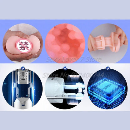 Leten A380 III อัพเกรดลูกสูบ Telescopic Masturbator ช่องคลอดเทียมแบบร้อน การกระแทก การคราง อุปกรณ์ช่วยสำเร็จความใคร่ด้วยตนเองสำหรับผู้ชาย