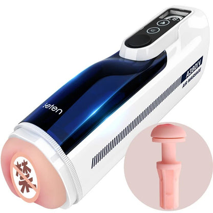Leten A380 III อัพเกรดลูกสูบ Telescopic Masturbator ช่องคลอดเทียมแบบร้อน การกระแทก การคราง อุปกรณ์ช่วยสำเร็จความใคร่ด้วยตนเองสำหรับผู้ชาย