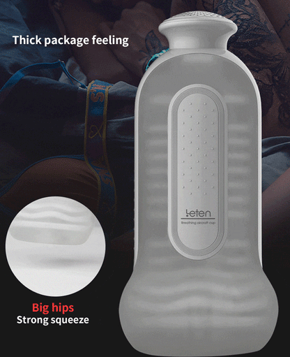Leten Anal Male Masturbator Cup 3 Levels SPA Massage Suction with Female Sex Moaning Virtual Hip Sex for Men Masturbation Cup
