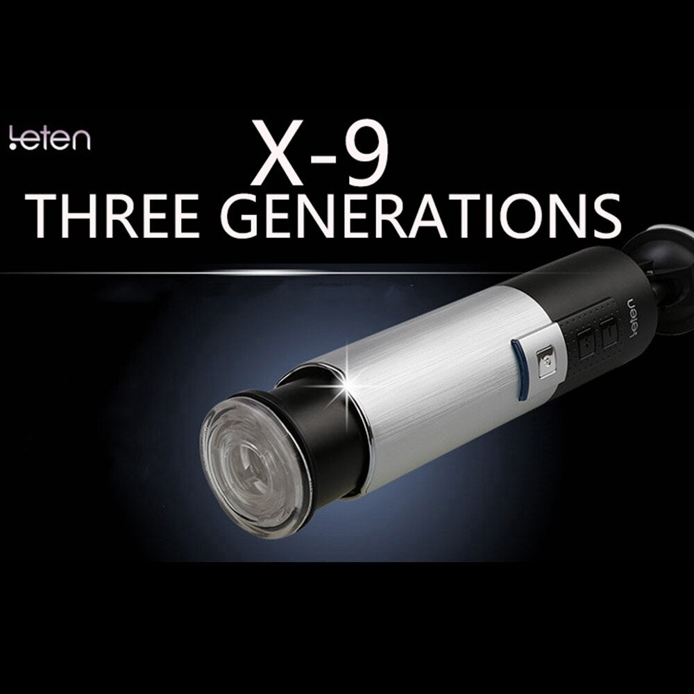 Leten HandsFree Aircraft Cup Piston อุปกรณ์ช่วยสำเร็จความใคร่ชายแบบอัตโนมัติเต็มรูปแบบ 10 โหมดการสั่น ถอดเข้าออกได้ ชาร์จ USB ได้ ของเล่นผู้ชาย