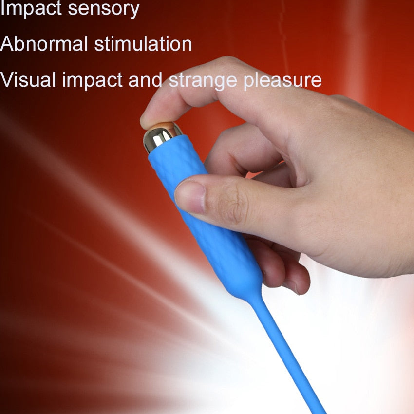 Leten Male Catheter Urethral Sound เครื่องนวดกระตุ้นไฟฟ้าอวัยวะเพศชายแบบสั่น ปลั๊กขยายท่อปัสสาวะ ซิลิโคนขยายช่องคลอด ของเล่นทางเพศสำหรับยืดอวัยวะเพศ ช่วยสำเร็จความใคร่ด้วยตัวเอง