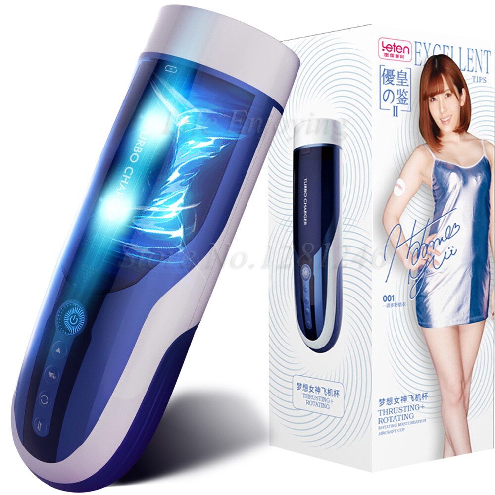 Leten Male Masturbation Cup Silicone Vagina เครื่องช่วยสำเร็จความใคร่อัตโนมัติ แบบยืดหดได้ หมุนได้ มีเสียงร้องโต้ตอบ ของเล่นสำหรับผู้ชาย