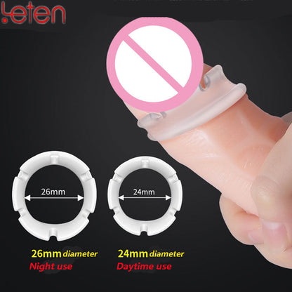 ของเล่นทางเพศสำหรับผู้ชาย Leten 2018 แหวนรัดหนังหุ้มปลายอวัยวะเพศชายแบบใหม่ 2 ชนิด แหวนรัดองคชาตชะลอการหลั่ง ยืดเวลาการมีเพศสัมพันธ์ ผลิตภัณฑ์ทางเพศ