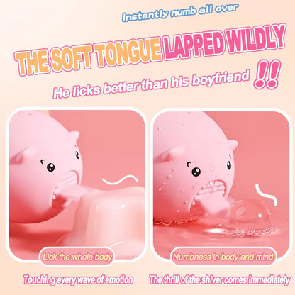 MINI หมูลิ้นเลีย Vibrator อุปกรณ์กระตุ้น G-spot สำหรับผู้หญิง 10 โหมด ชาร์จได้ เพื่อความสุขอย่างรวดเร็ว ...