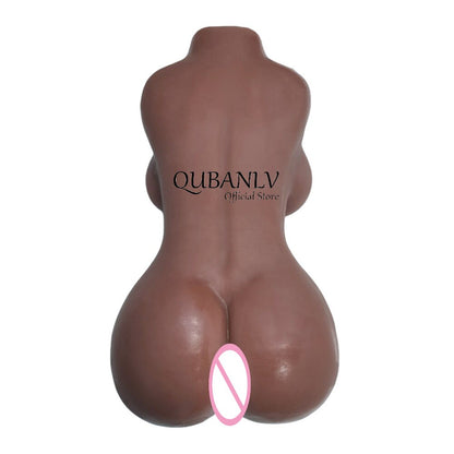 Brown Man Masturbation Toy Soft Metal Skeleton Realistic 3D Breast Vagina Anal Dual Channel Pocket Pussy Adult Product