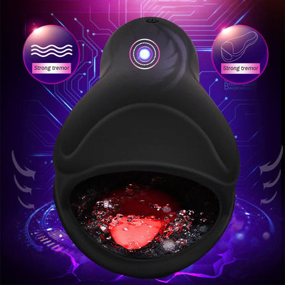 Automatic Licking Masturbation Cup Glans Massager Endurance Training Sex Toy For Men Penis Head Stimulator Male Vibrator