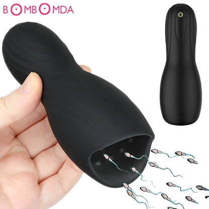 Male Cocksucking Masturbator for Men Penis Delay Trainer Electric Pulse Vibrator Automatic Oral Climax Glans Massage Pussy Toy