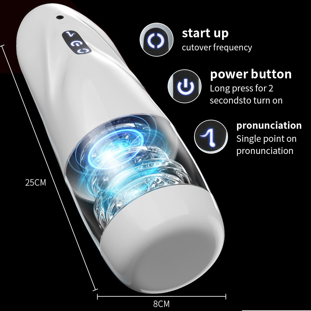 Automatic Rotating Male Orgasm Masturbator Pocket Pussy Adult Masturbation Tools Sex Toy for Men Realistic Vagina