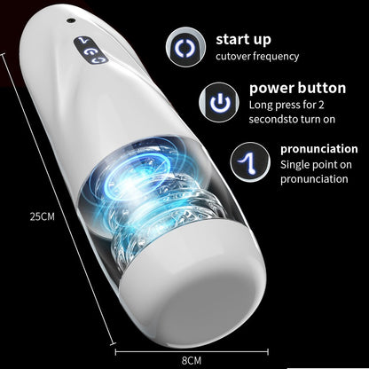 Automatic Rotating Male Orgasm Masturbator Pocket Pussy Adult Masturbation Tools Sex Toy for Men Realistic Vagina