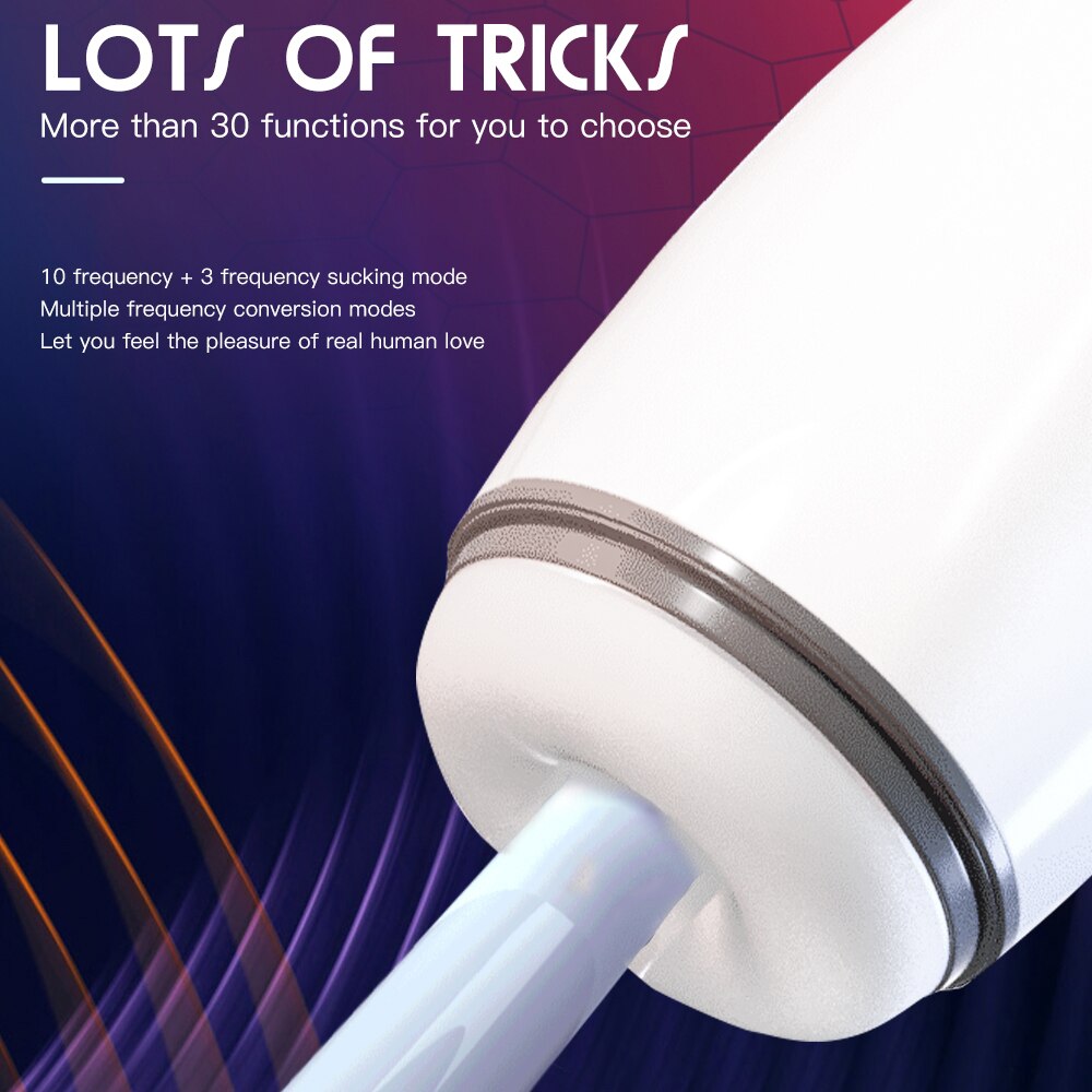 Automatic Male Masturbator Sucking Cup Realistic Vacuum Vagina Adult Toy for Men Sucker Vibrator Oral Sex
