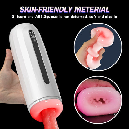 Automatic Male Masturbator Cup Suction Realistic Silicone Vagina Men's Glans Masturbating Men's Adult Sex Toy