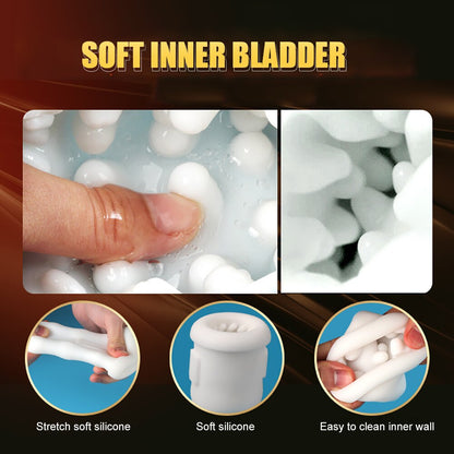 Automatic Male Masturbator Thrusting Telescopic Cup for Male Penis Training Stimulating Texture Soft Vagina Sex Toys for Adults