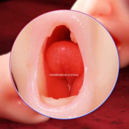 กระเป๋าจริงหีช่องคลอดประดิษฐ์ชาย Masturbators ถ้วยนุ่มลึกสมจริง Anal ซิลิโคน Sextoys Sex Toys