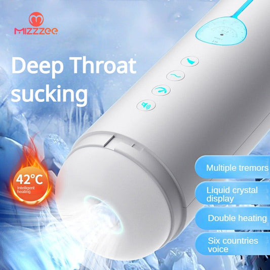 Smart Automatic Male Masturbator Automatic Suction LCD Display Dual Heating Vagina Masturbator Sex Toy