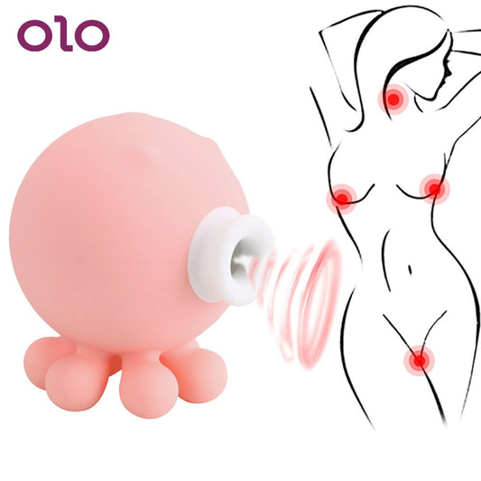 OLO เซ็กส์ทอยสำหรับผู้หญิง อุปกรณ์กระตุ้น ช่องคลอด ทวารหนัก เลีย จู๋ กระตุ้นคลิตอริส 9 สปีด เครื่องนวดหัวนม เครื่องสั่นดูดรูปปลาหมึก