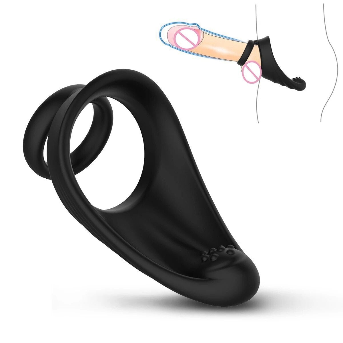 Penis ring, couple ring, delay ejaculation scrotum tie ring, sex toy for men, erection, prostate massage