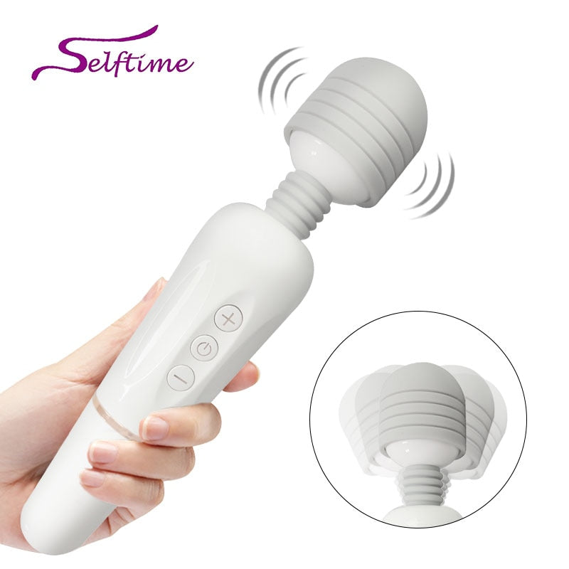 เครื่องนวดตัวไม้กายสิทธิ์ AV อันทรงพลัง ชาร์จ USB เครื่องสั่น G-Spot สำหรับผู้หญิง ของเล่นทางเพศสำหรับผู้หญิง ผลิตภัณฑ์ทางเพศสำหรับผู้หญิง