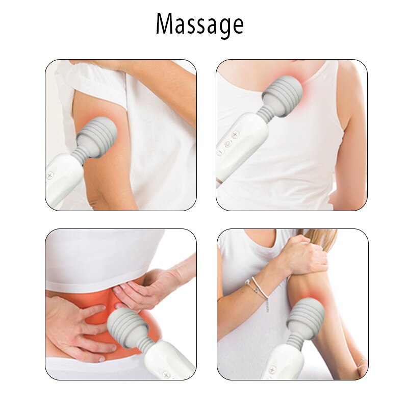 เครื่องนวดตัวไม้กายสิทธิ์ AV อันทรงพลัง ชาร์จ USB เครื่องสั่น G-Spot สำหรับผู้หญิง ของเล่นทางเพศสำหรับผู้หญิง ผลิตภัณฑ์ทางเพศสำหรับผู้หญิง