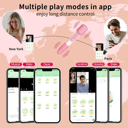 เครื่องสั่นกระสุนทรงพลัง APP บลูทูธควบคุม การกระตุ้นคลิตอริส จุด G เครื่องนวด ช่องคลอดขนาดเล็ก ตัวกระตุ้นทางทวารหนัก ของเล่นทางเพศสำหรับผู้หญิง