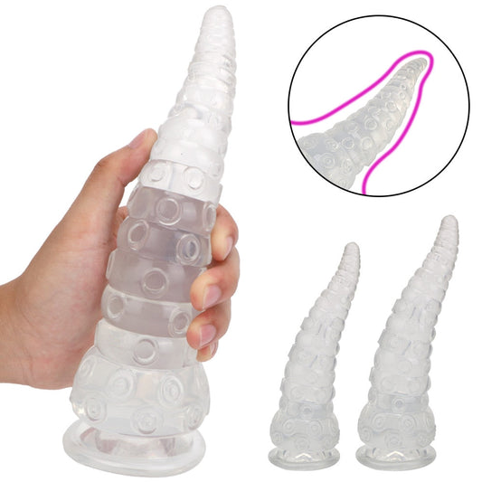 ของเล่นเซ็กส์สำหรับผู้หญิงผู้ชาย ที่ขยายทวารแบบ S/M/L ลายหนวดปลาหมึก ผลิตภัณฑ์สำหรับผู้ใหญ่ ดิลโด้รูปสัตว์ เกมแห่งกามารมณ์ขนาดใหญ่