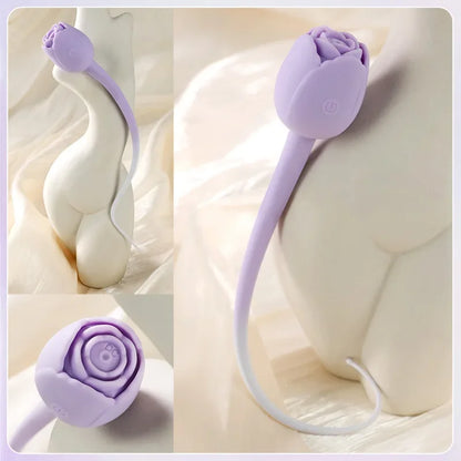 ของเล่นทางเพศ Rose Sucking Dildo Vibrator สำหรับผู้หญิง 3in1 เครื่องสั่น G-Spot สำหรับสอดทางช่องคลอด เครื่องกระตุ้น เครื่องสั่นสำหรับผู้หญิง ของเล่นผู้ใหญ่