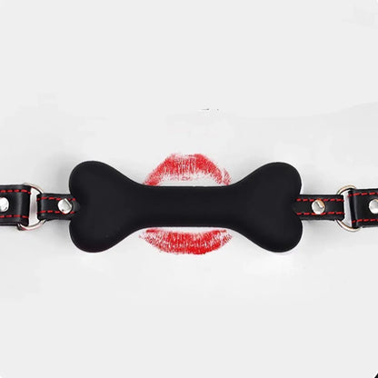 BDSM Sex Harness Mouth Adult Toys ที่ครอบปากซิลิโคนรูปกระดูกสุนัข ลูกบอลอุดปากแบบเปิด ลูกบอลอุดปาก BDSM Bondage ผลิตภัณฑ์เซ็กส์ของ Sm Sex Toys สำหรับผู้หญิง