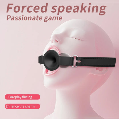 ที่อุดปากซิลิโคนแบบใหม่ BDSM ที่อุดปากลูกบอลระบายอากาศได้ เข็มขัดปรับได้ อุปกรณ์สำหรับผู้ใหญ่ เกมสำหรับผู้ใหญ่ ของเล่นทางเพศสำหรับคู่รัก ของเล่นสวมบทบาท ร้านขายของเล่นทางเพศ